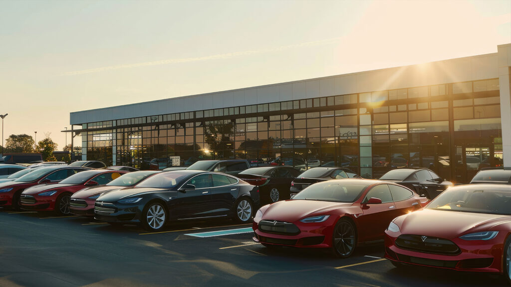 Commercial solar panels installed for automotive facilities to reduce energy costs and support sustainable business operations.