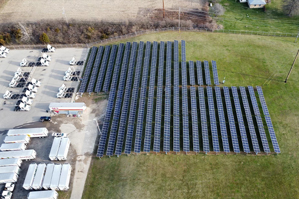 Commercial solar installation for Gordon Food Service reducing energy costs and supporting efficient, sustainable operations.